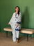 Yamya Supima Cotton Print Blue Kurta Set