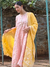 Saathiya Organza Satin Pink Kurta Set