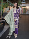 Faye Banarsi Purple Kurta Set