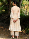 Neesa Organza Beige Anarkali Kurta Set