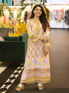 Poema Supima Cotton Printed Pink Kurta Set