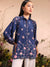 Vesper Lawn Printed Navy Shirt