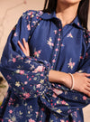 Vesper Lawn Printed Navy Shirt