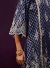 Giacinta Banarsi Navy Kurta Set