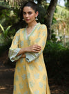 Arasi Supima Cotton Yellow Kurta Set
