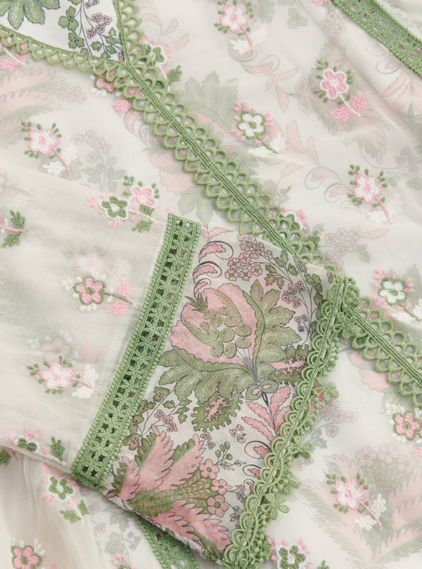 Leilani Organza Green Kurta Set