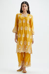 Sydney Cupro Silk Orange Kurta Set